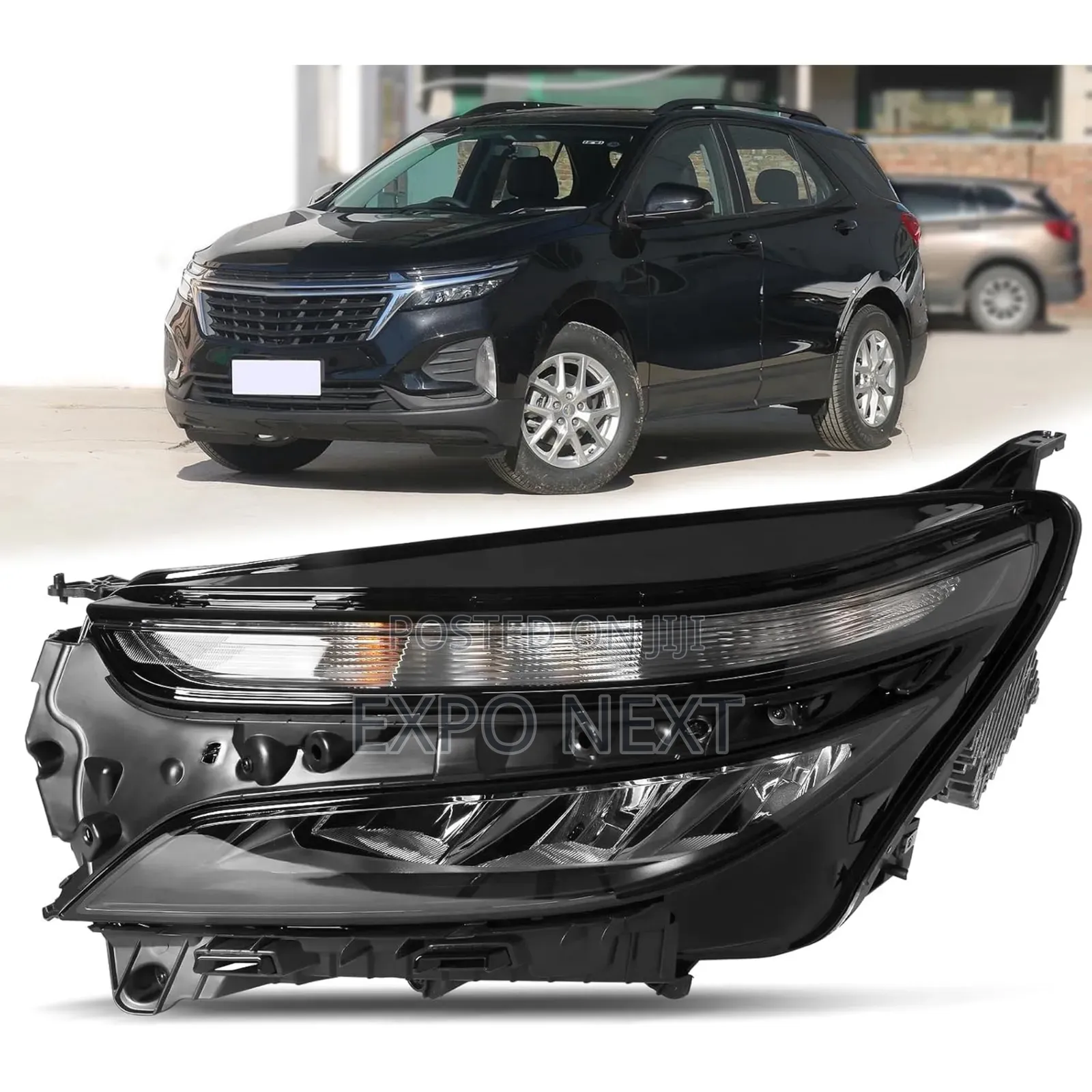 Headlight Fit for Chevrolet Equinox 2022-2025 Black Left + Right Pair