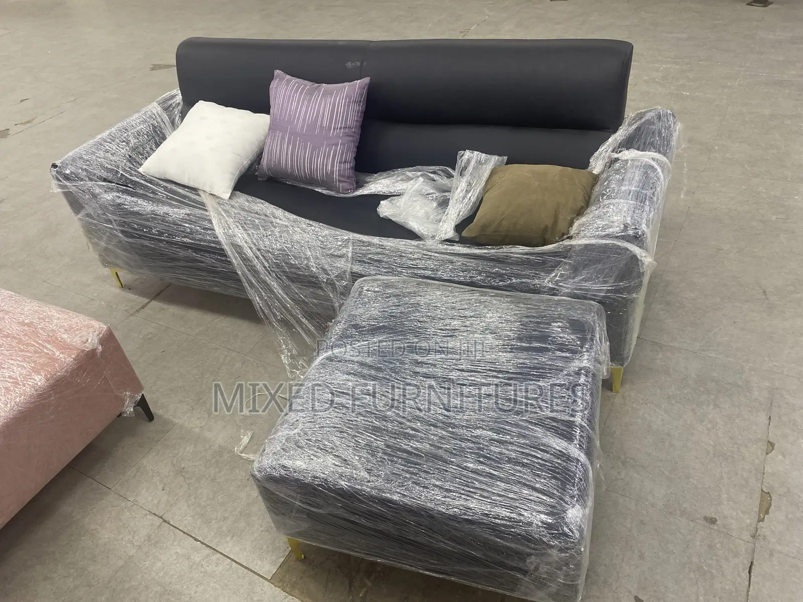 Leather Sofa 3 in 1 and Center Table