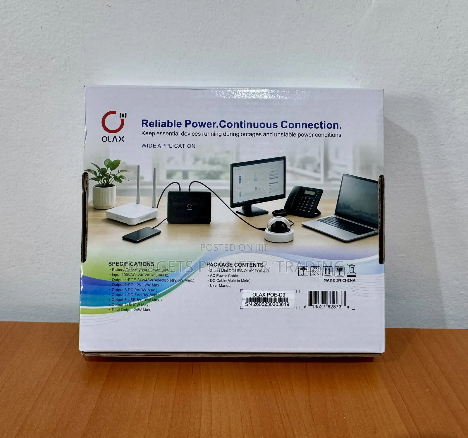 OLAX POE D9 Pro 20000mAh Mini DC UPS for Router, CCTV & Network Device