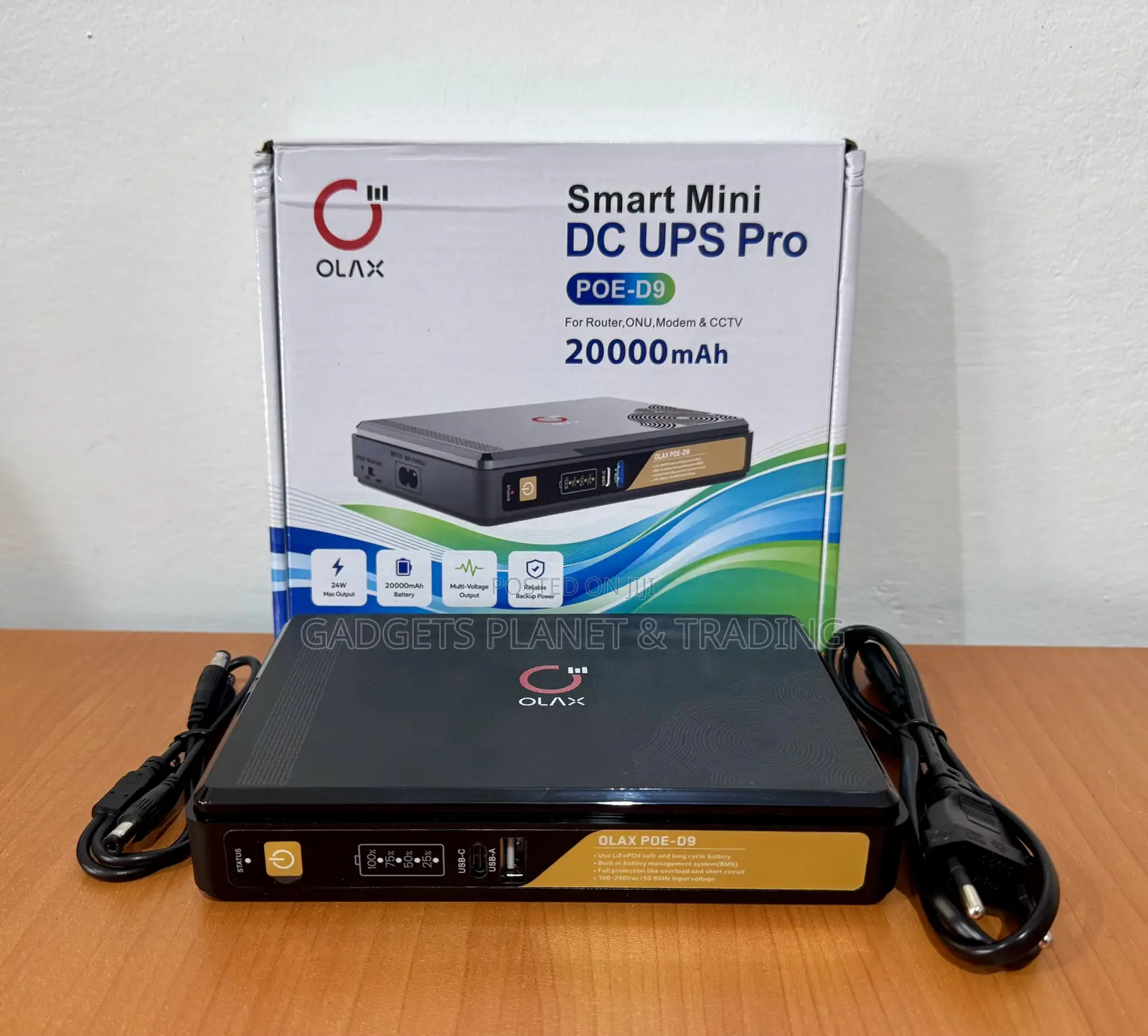 OLAX POE D9 Pro 20000mAh Mini DC UPS for Router, CCTV & Network Device
