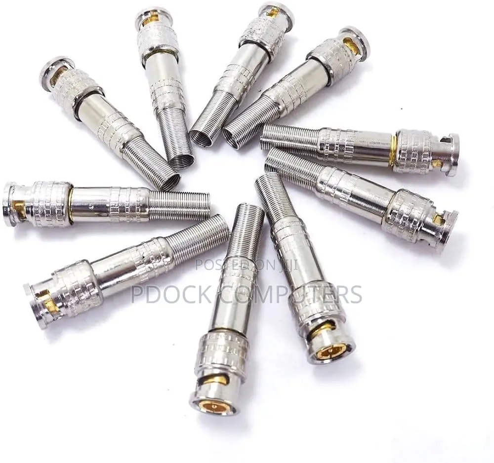 BNC Male Connector for RG-59 Coaxical Cable, Brass End, 10PACK
