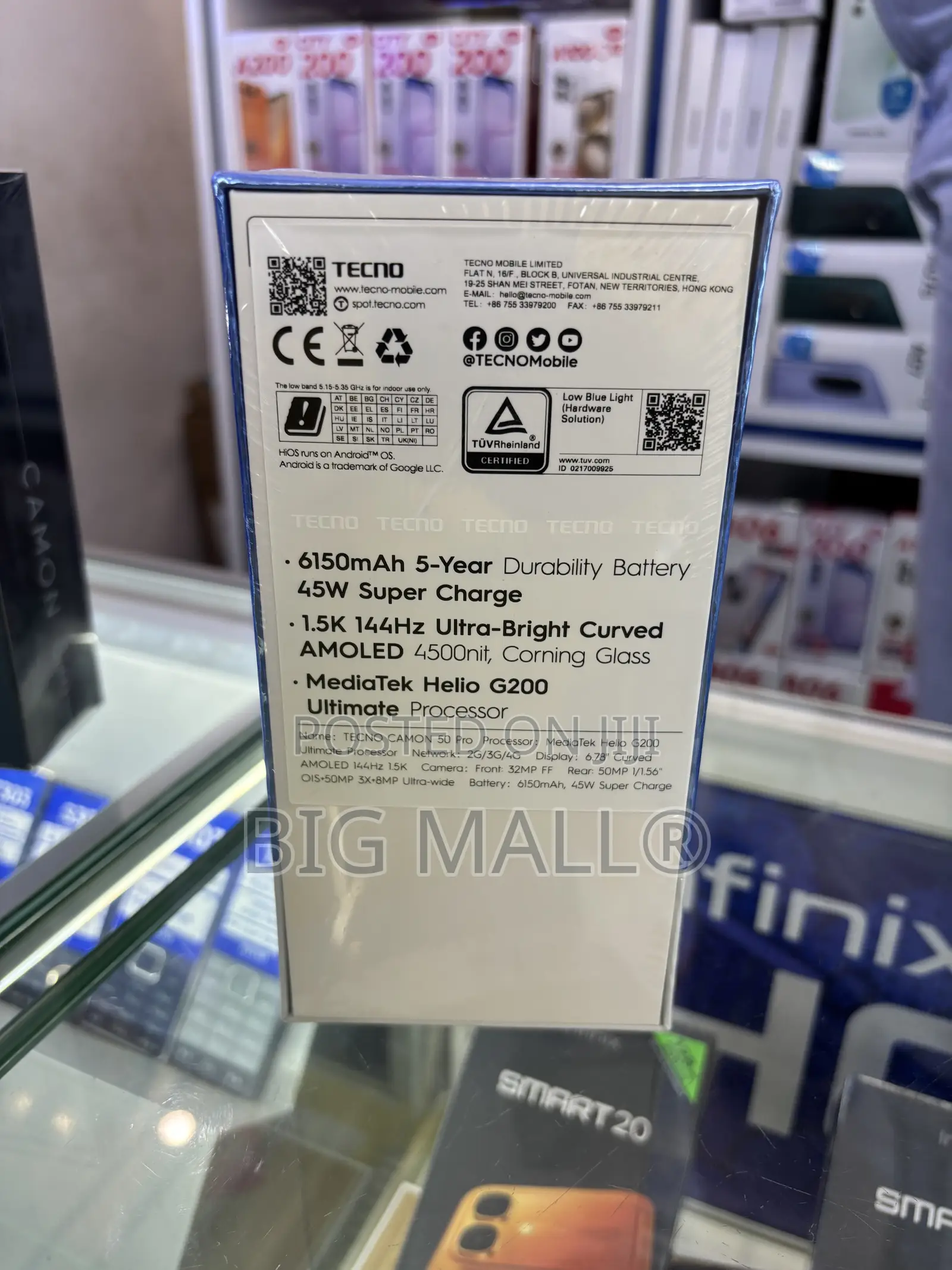 New Tecno Camon 50 Pro 256 GB Black