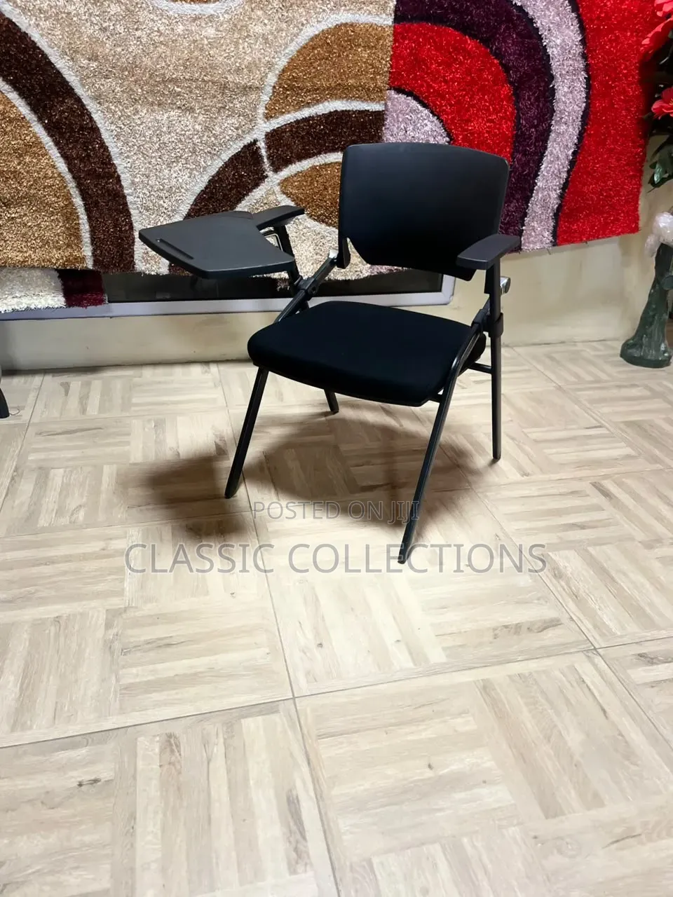 Folding Training Chair With Flip-Up Writing Tablet and Armrests