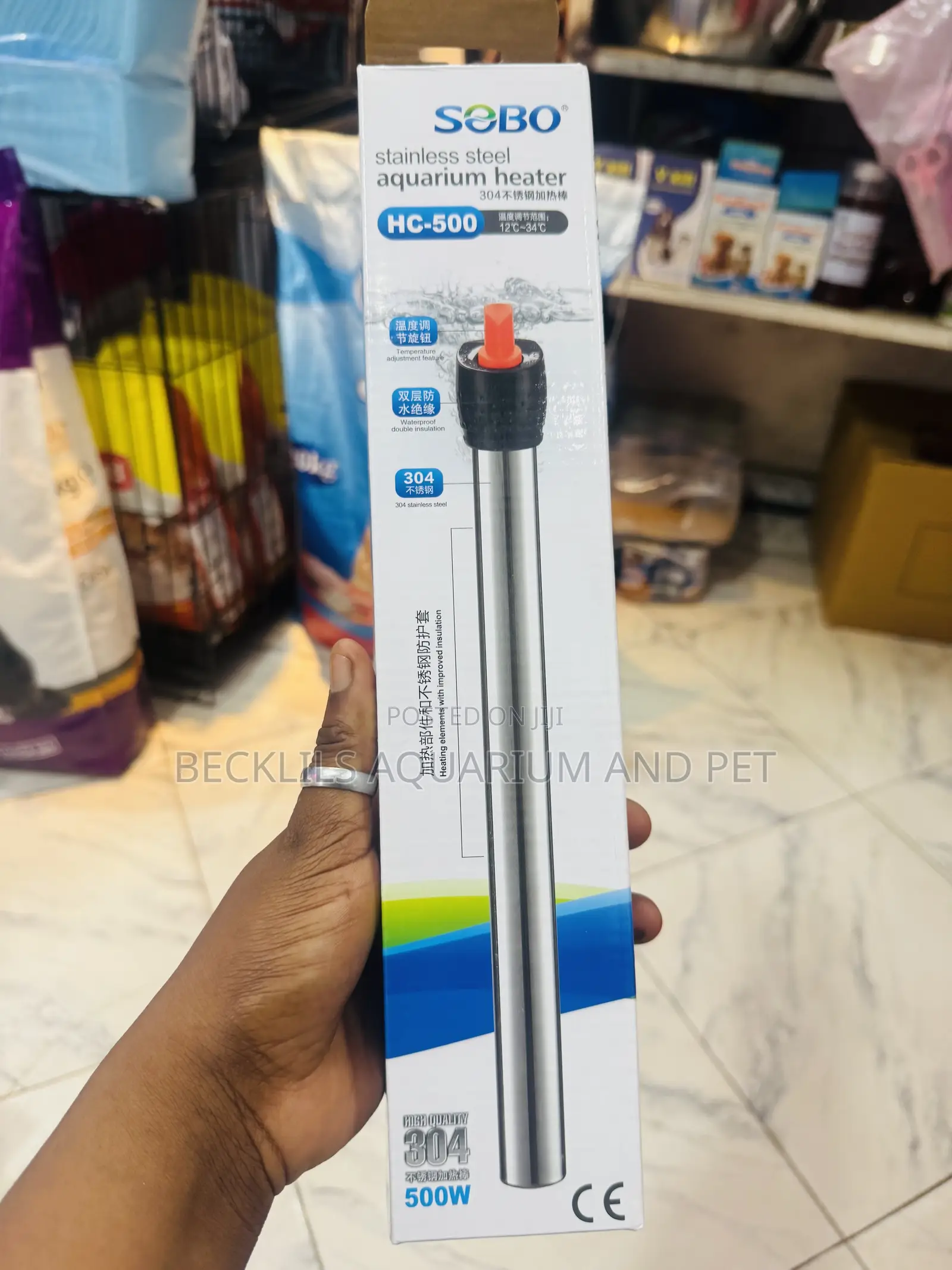 500 Watts Stainless Steel , Sobo Aquarium and Pond Heaters