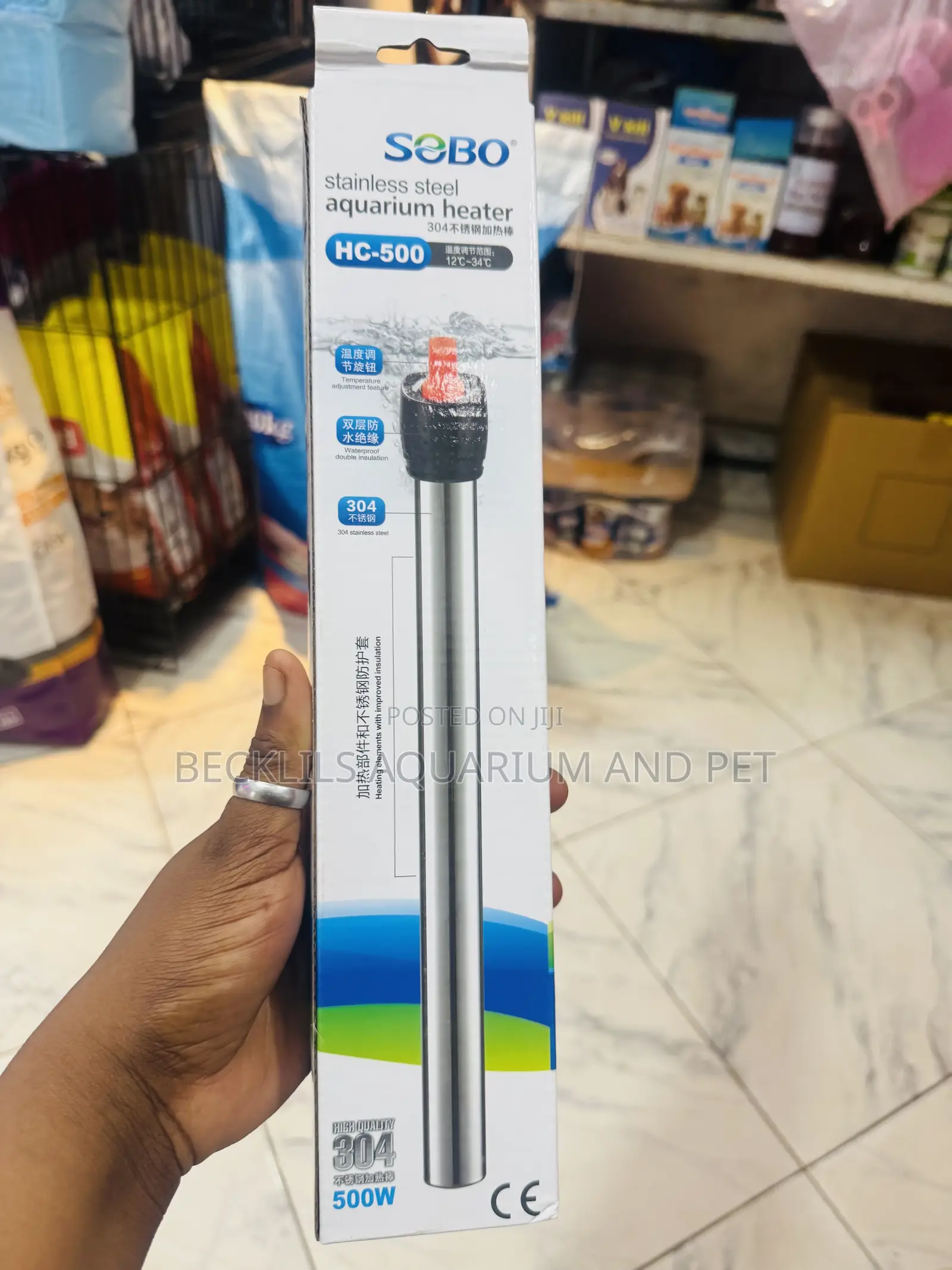 500 Watts Stainless Steel , Sobo Aquarium and Pond Heaters