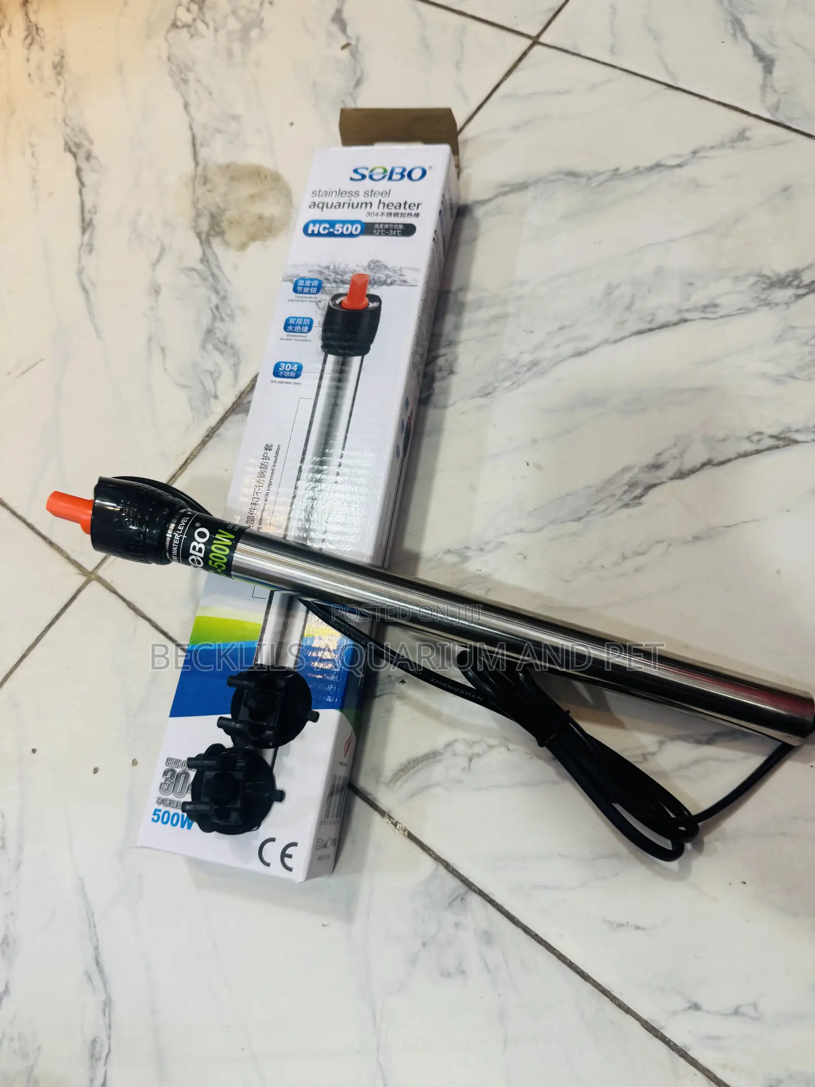 500 Watts Stainless Steel , Sobo Aquarium and Pond Heaters