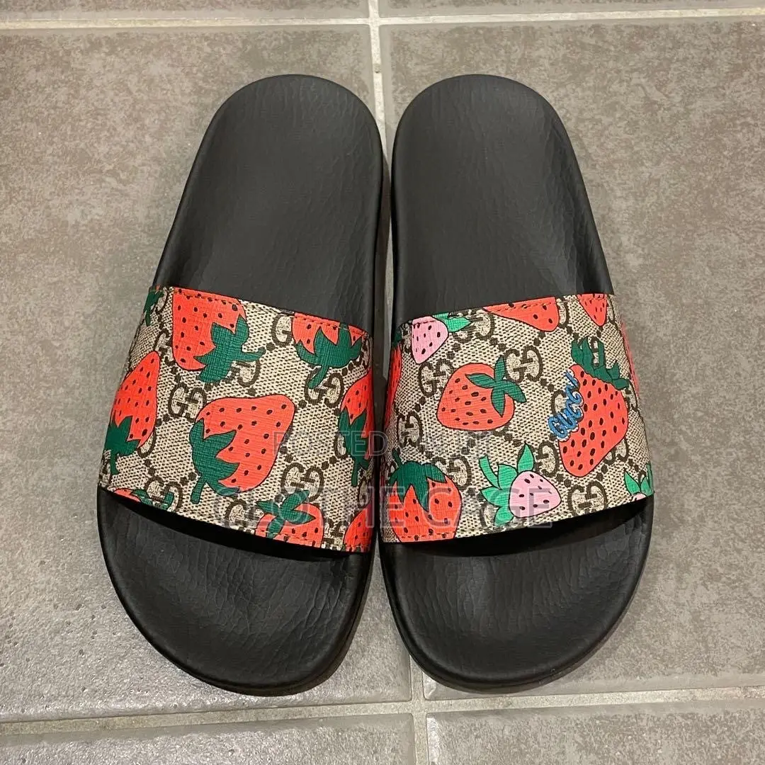 Gucci GG Strawberry Slide Sandals