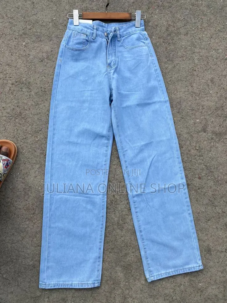 Ladies Wide Leg High Waist Trousers
