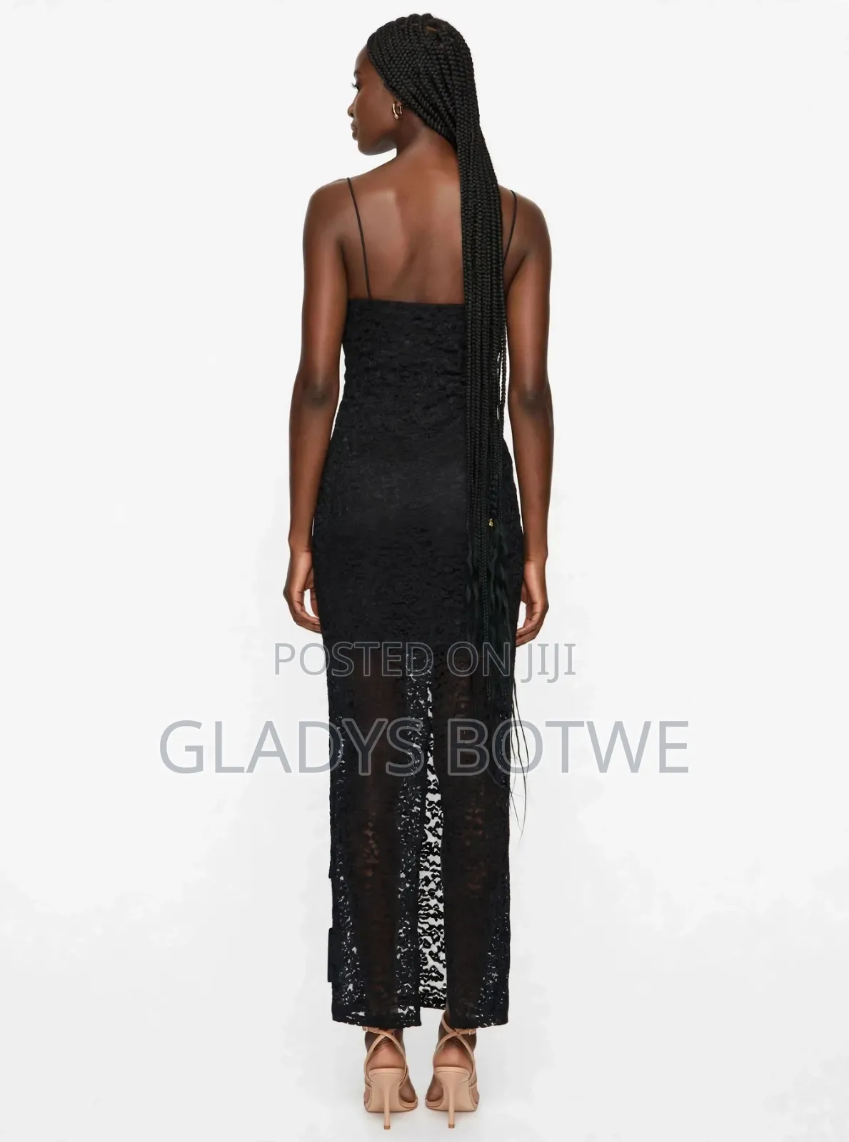 New Black Sleeveless Lace Dress. Uk. 14