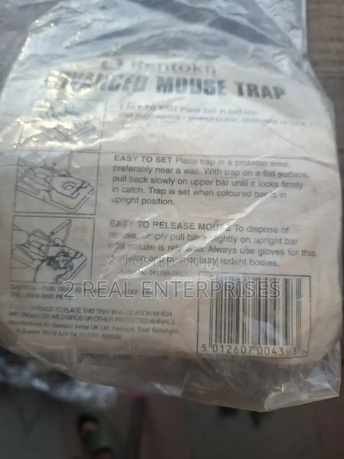 Rentokil Advanced Mouse Trap - Reusable Easy-Set Pest Control Trap