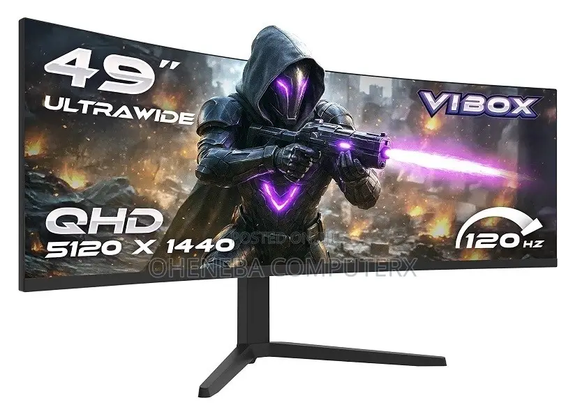 Vibox 49-Inches 2K Resolution, 120Hz UWQhd Curved Gaming Monitor