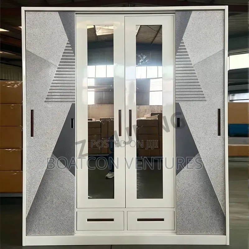 Fireproof Metal Steel Wardrobe Cabinet 4 Doors