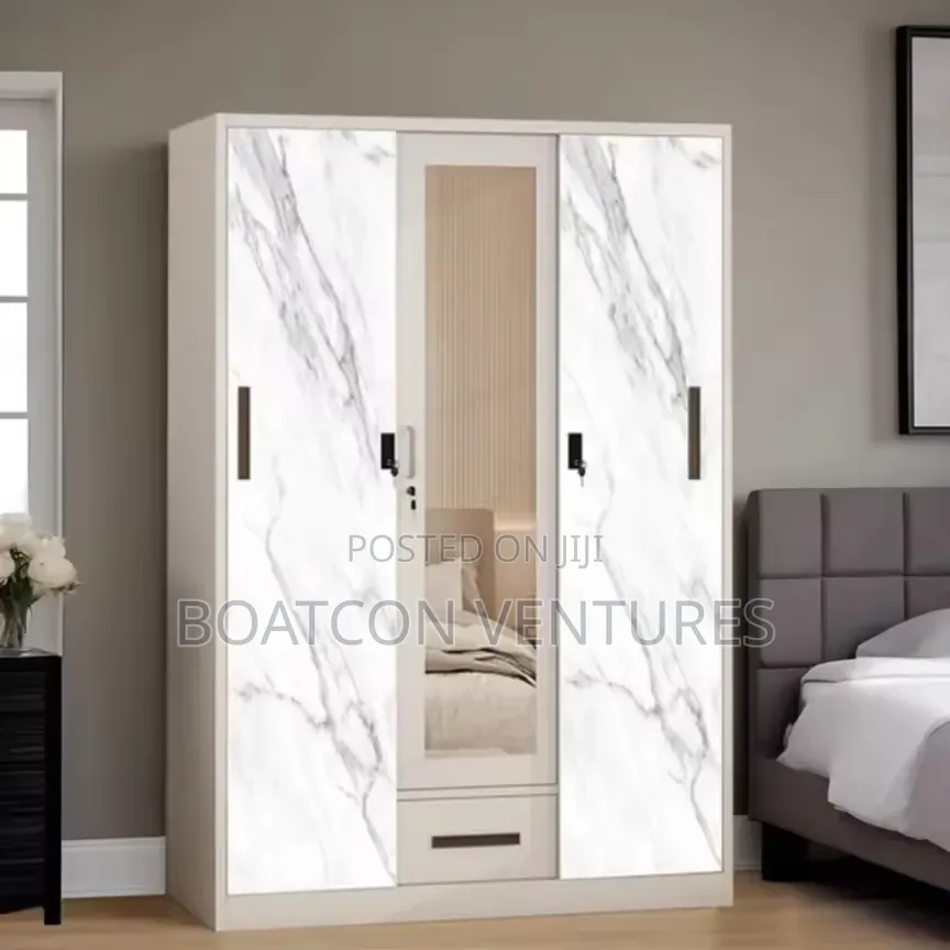 3 Doors Waterproof Metal Steel Wardrobe Cabinet