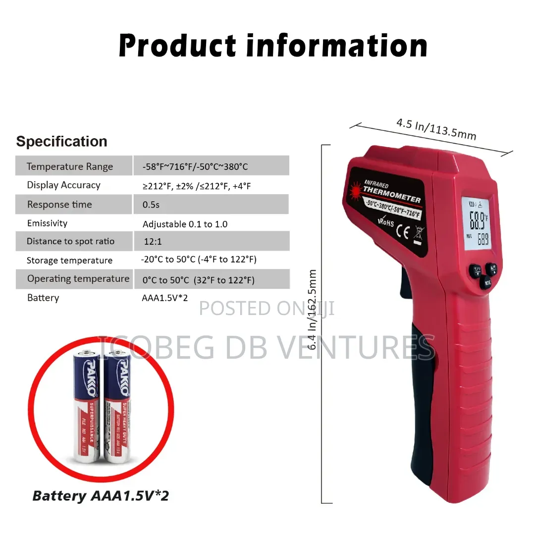 Industrial Infrared Thermometer Gun