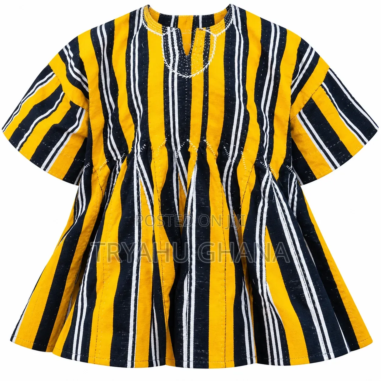 Handwoven Batakari Smock Set With Matching Hat