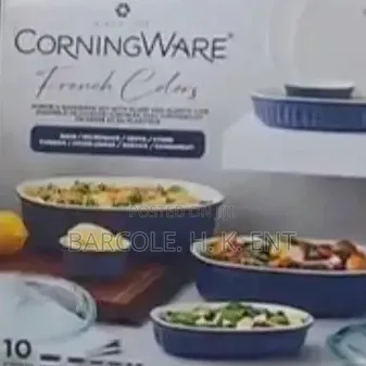 CorningWare French Colors 10-Piece Oval Bakeware Set, Navy