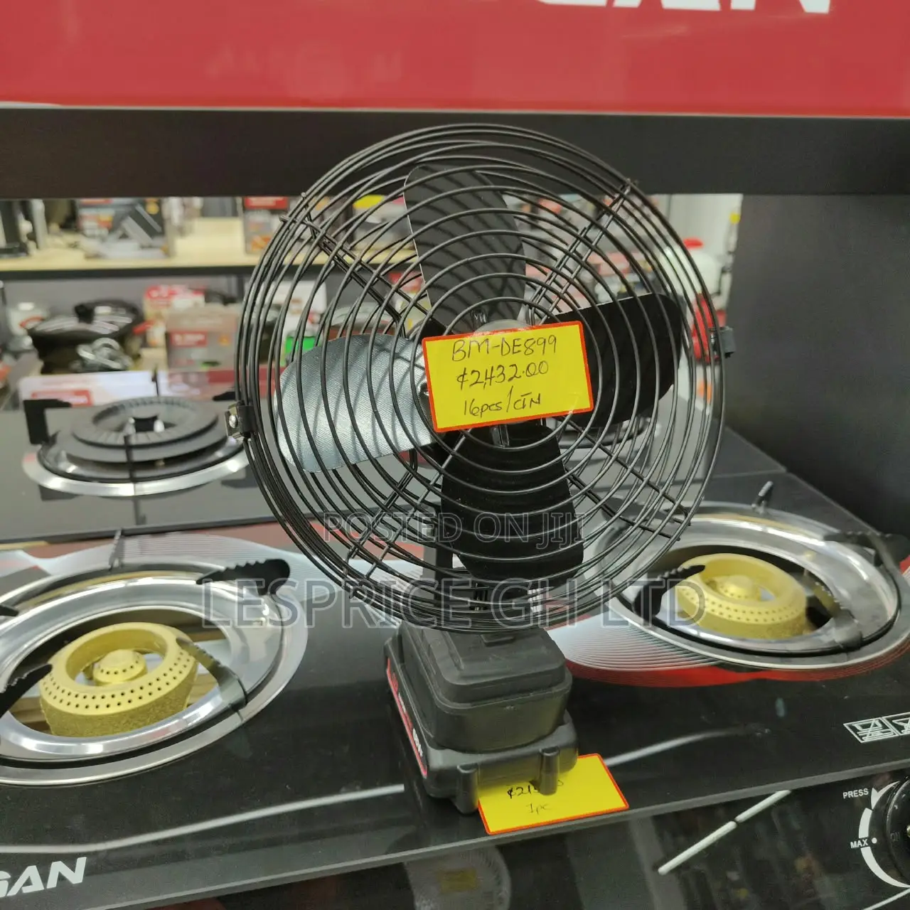 Cordless Rechargeable Worksite & Desk Fan - Portable Heavy-Duty