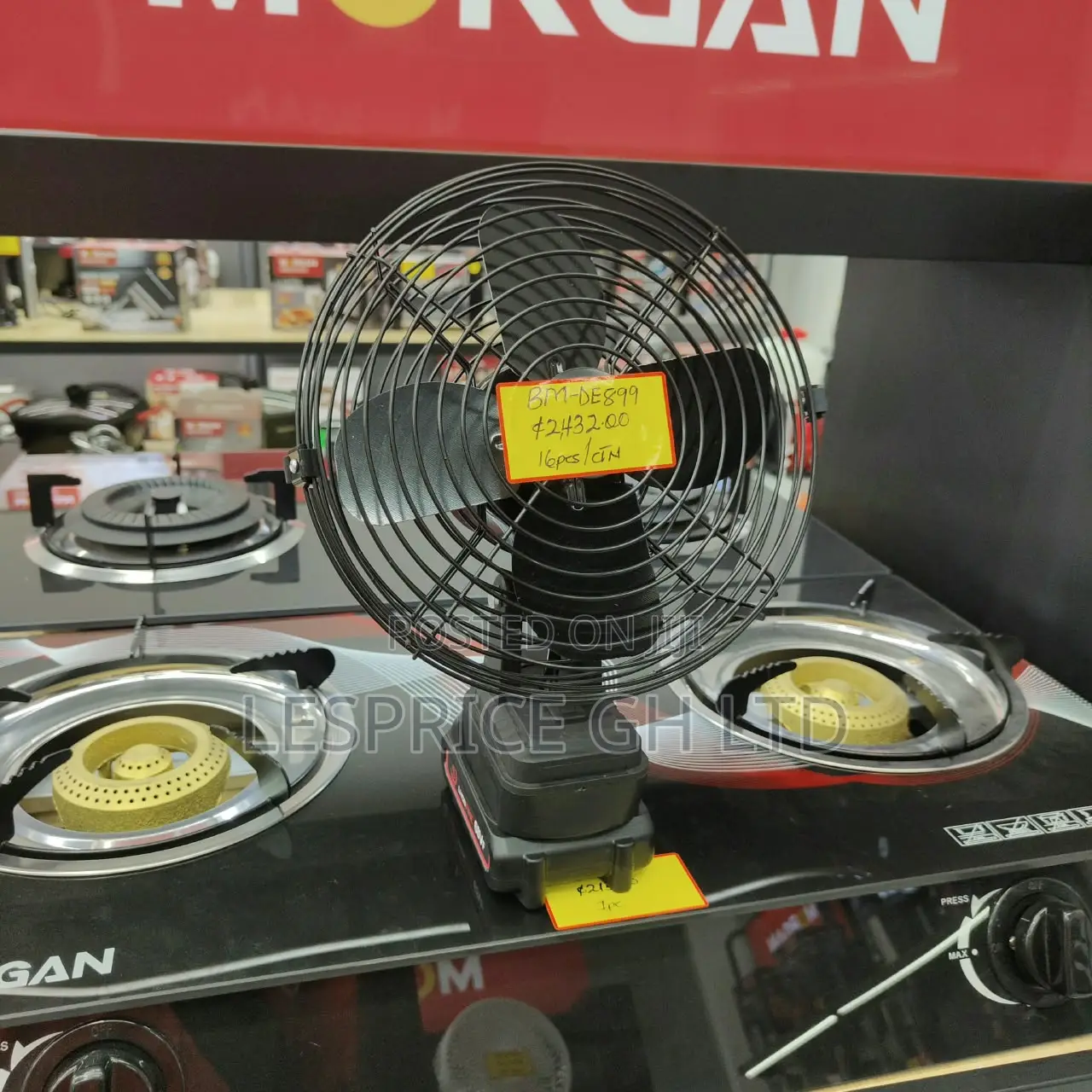 Cordless Rechargeable Worksite & Desk Fan - Portable Heavy-Duty