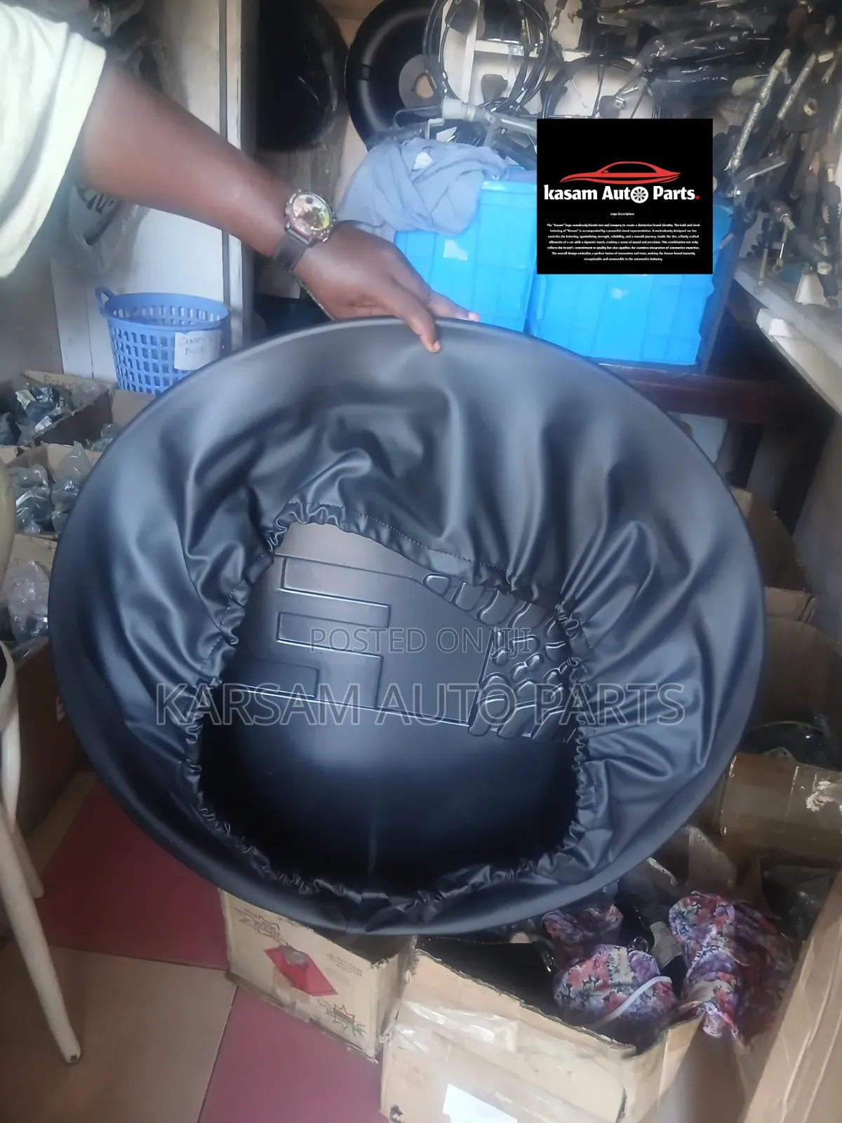 Black Hard Shell Spare Tire Cover Designed for Toyota FJ Cruiser
