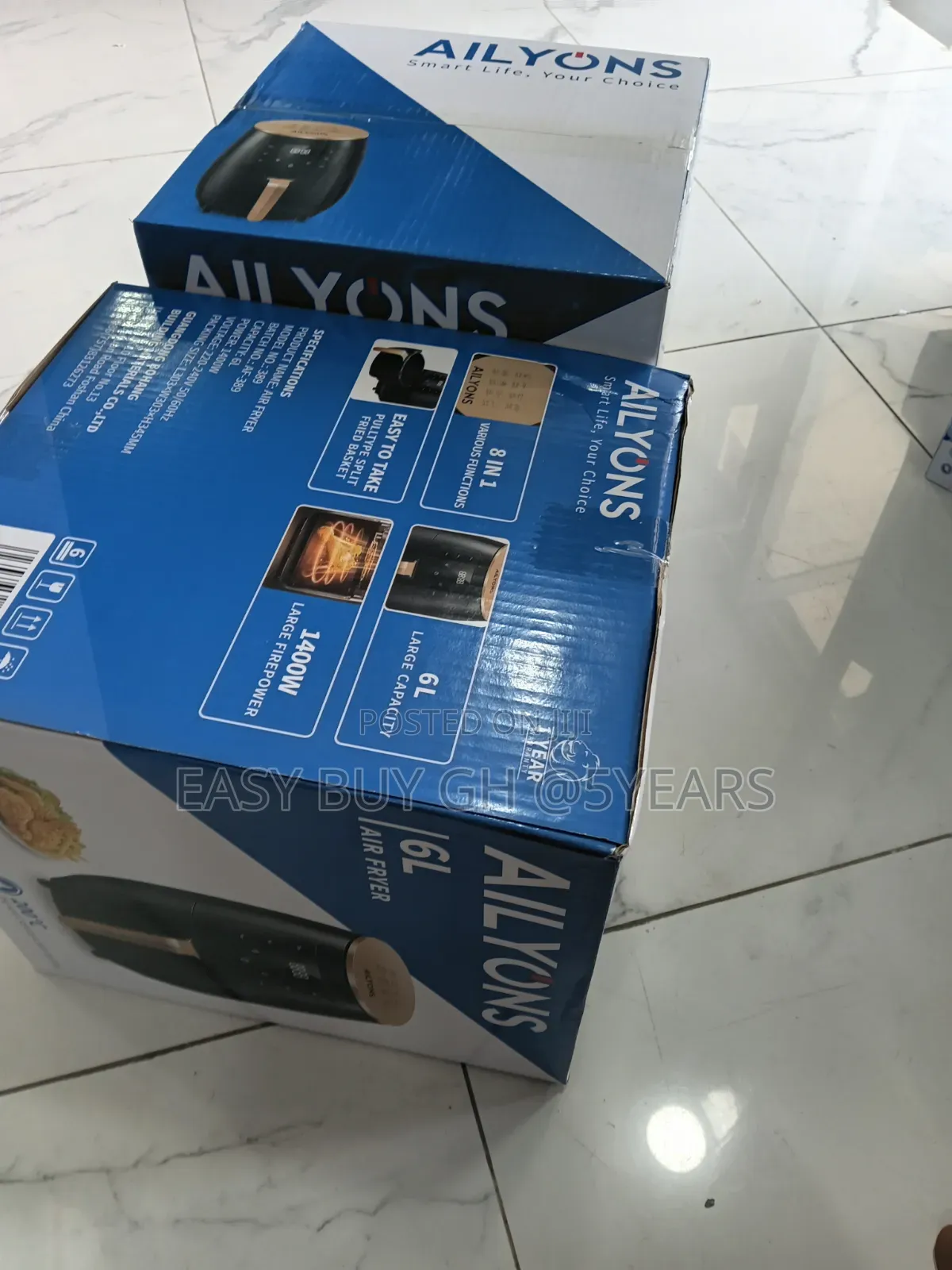 Ailyons Air Fryer Burable 6L Air Fryer Ailyons