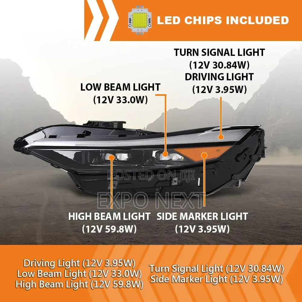 LED Headlight Assembly Left Side for Hyundai Elantra N-Line 2024-2025