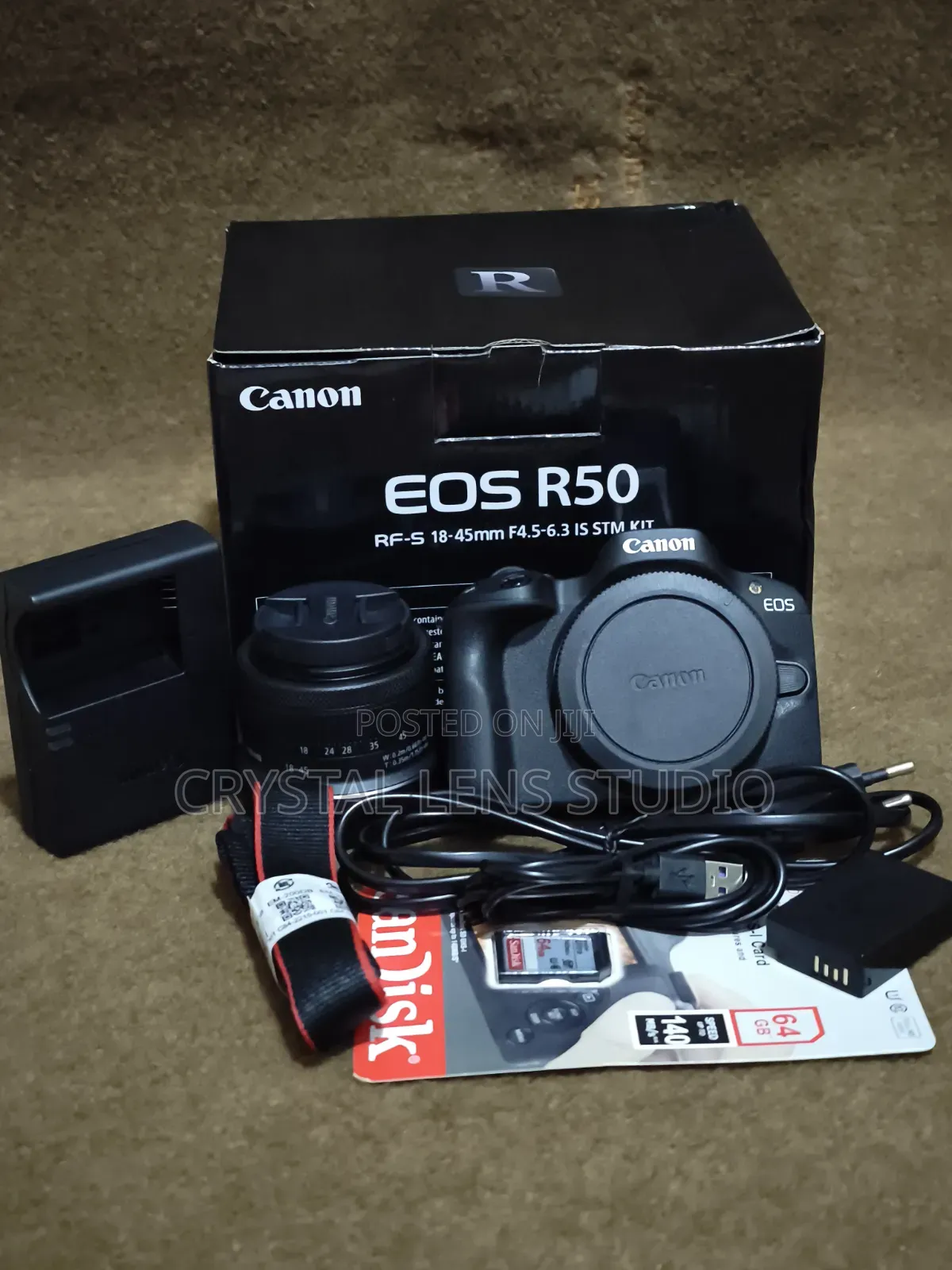 Canon R50 With 18-45mm Lens and Accessories