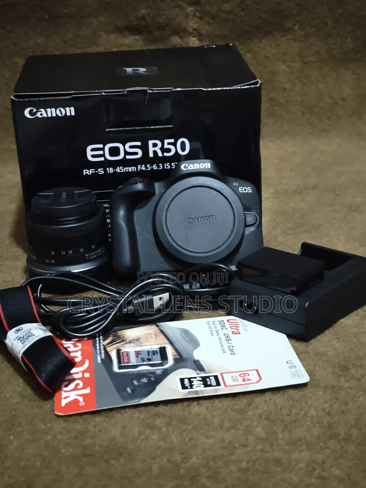 Canon R50 With 18-45mm Lens and Accessories