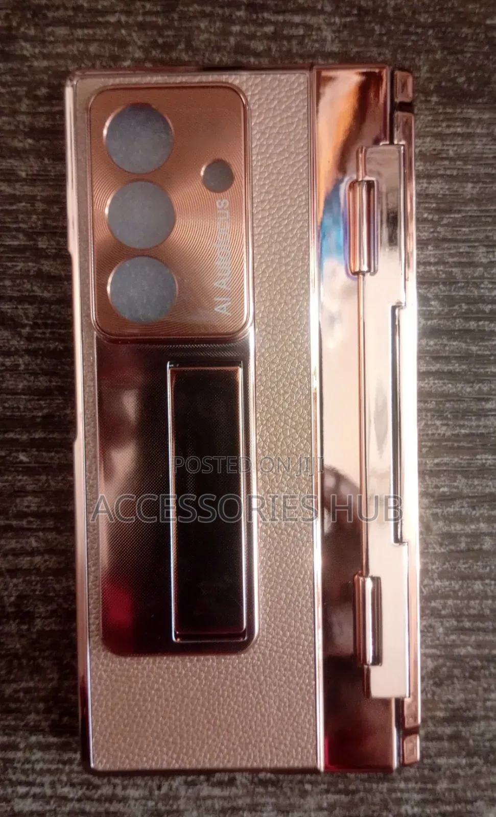 Z Fold 8 Ultra Gold Case With Inbuilt Screen Protector