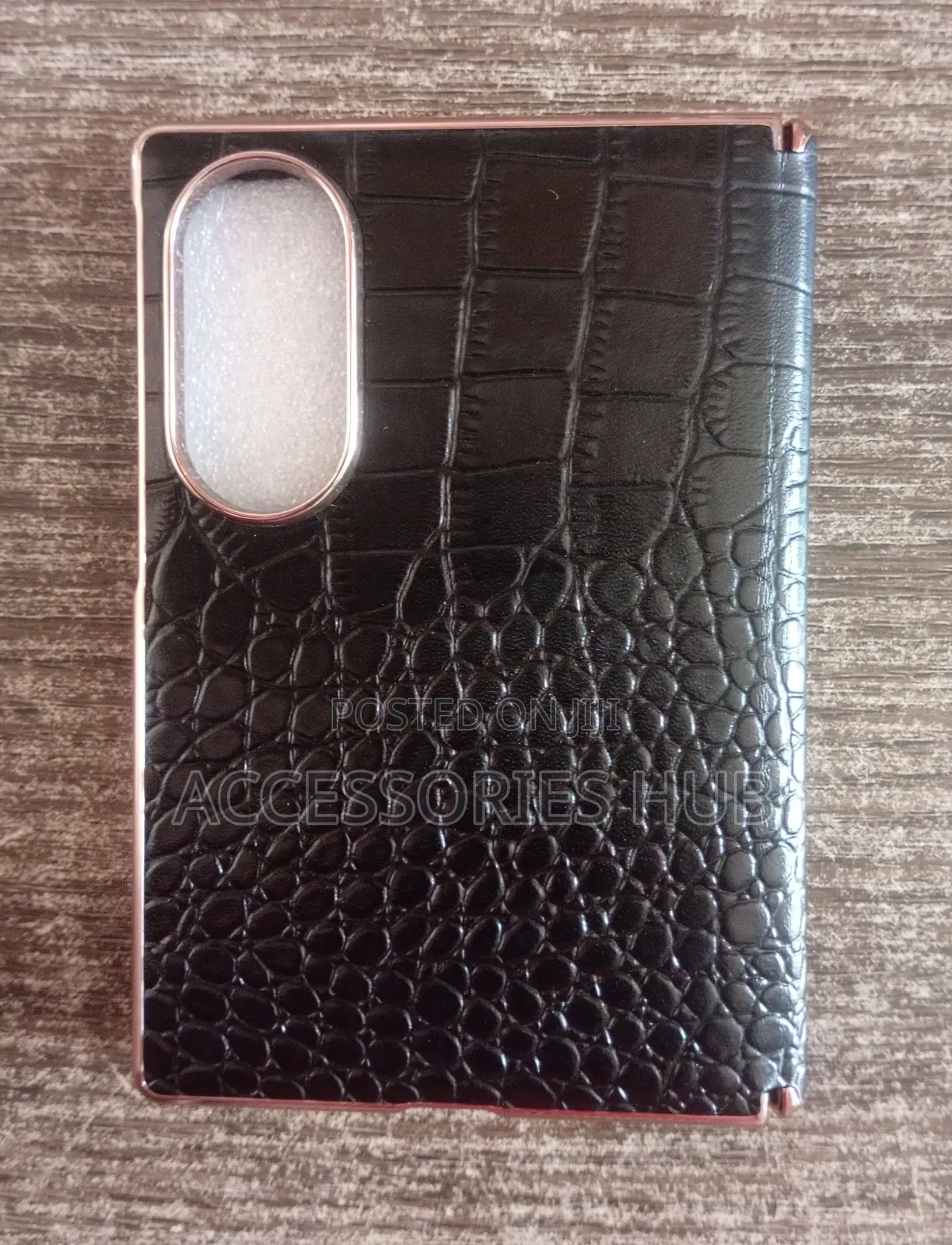 Samsung Z Fold 8 Leather Back Case With Inbuilt Screen Protector