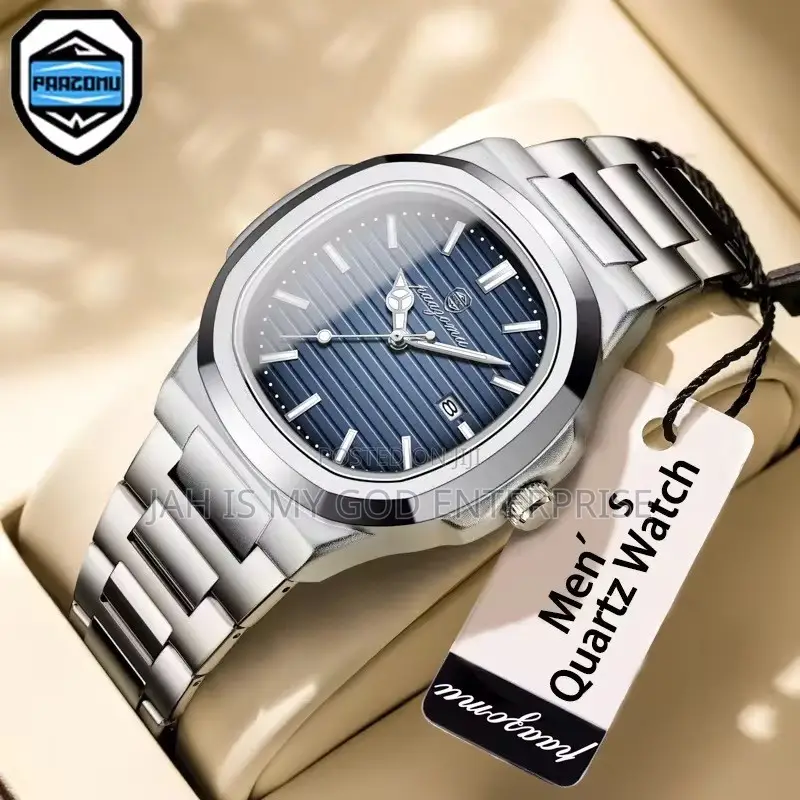 PAAZOMU 614 Luxury Quartz Wristwatch-Silver Blue