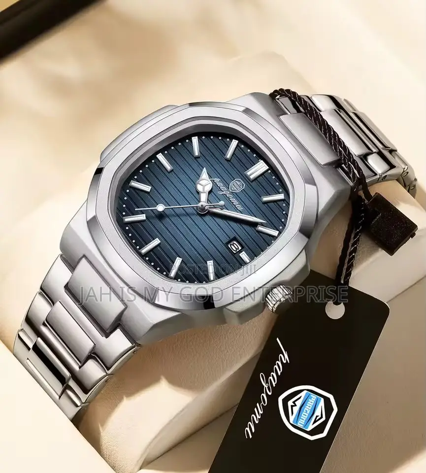 PAAZOMU 614 Luxury Quartz Wristwatch-Silver Blue