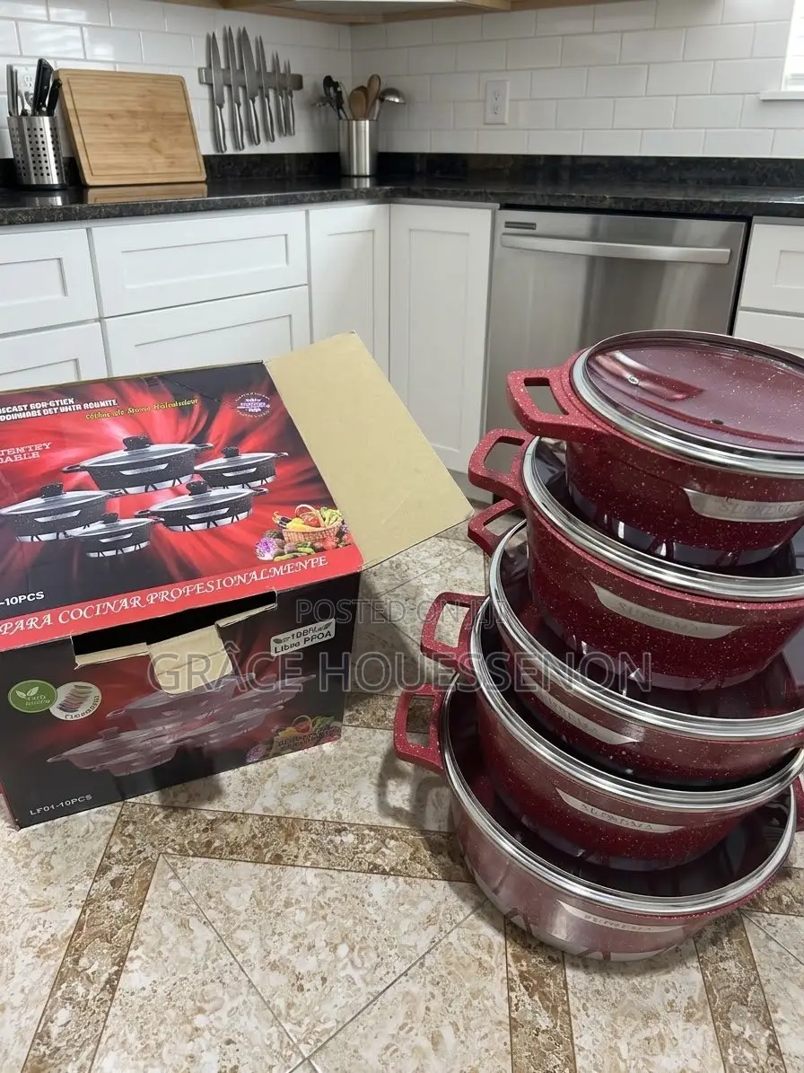 10 Pieces Die Cast Non Stick Cookware With Granite