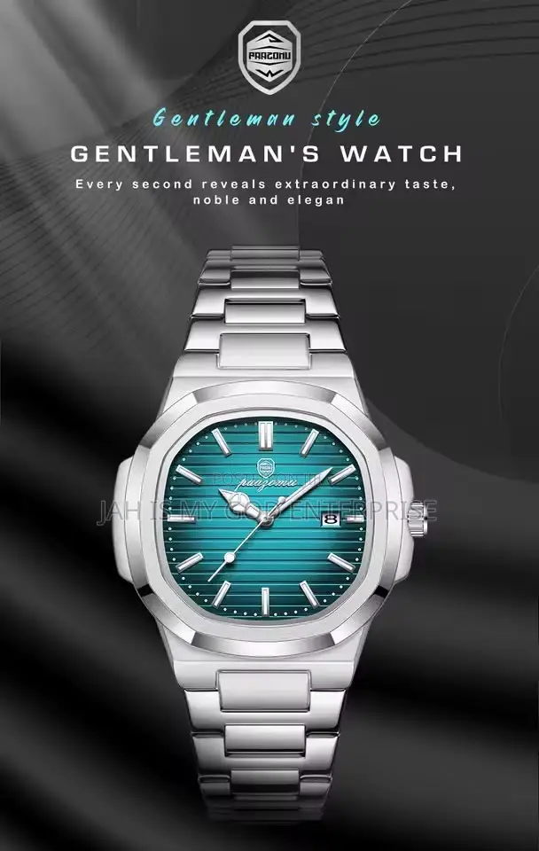 PAAZOMU 614 Luxury Quartz Wristwatch-Silver Green