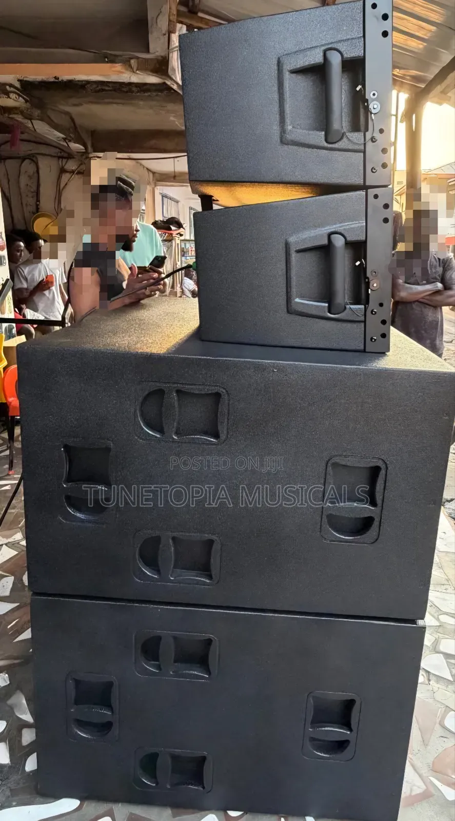 RCF Double Bass Speakers With 12inches RCF Line Array Speakers