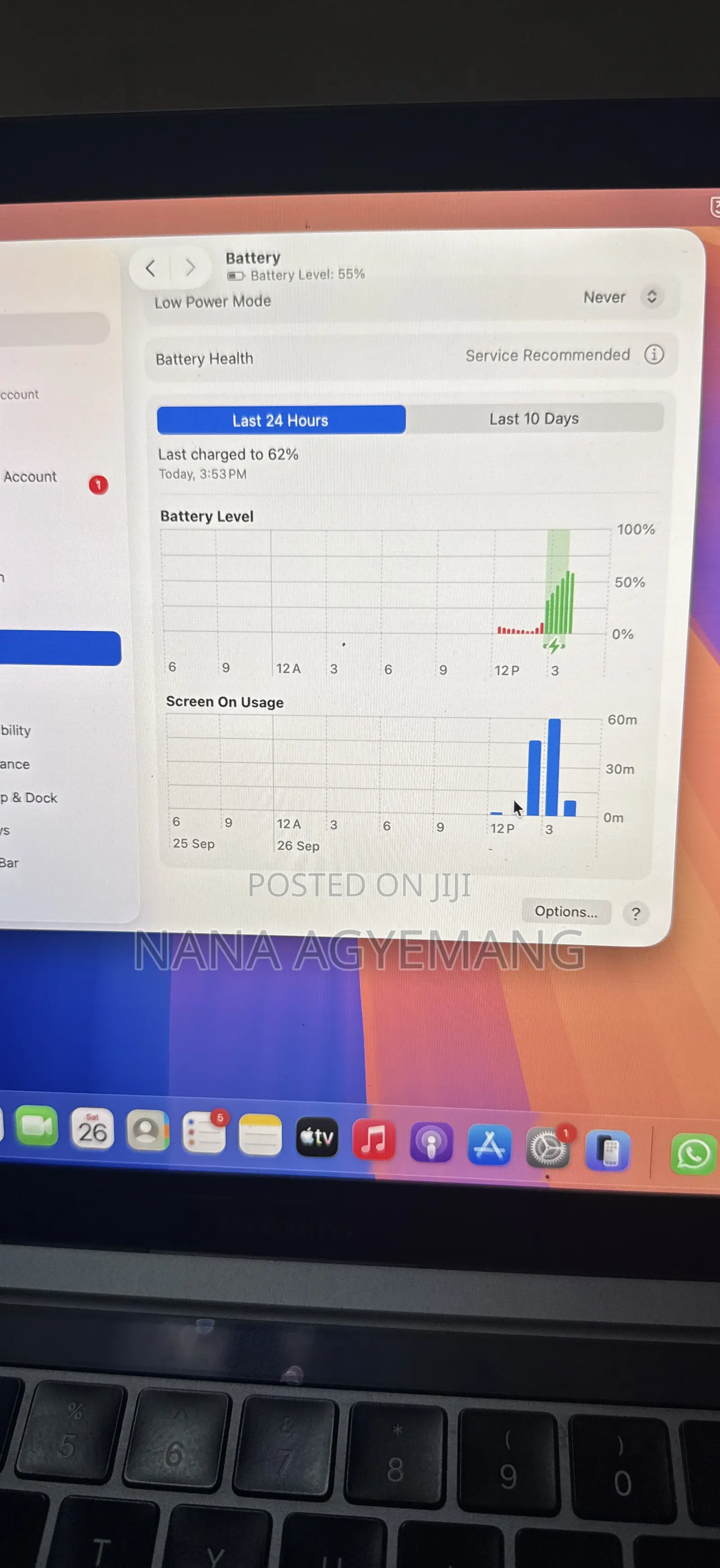 Laptop Apple MacBook Pro 2020 16GB Intel Core i5 SSD 500GB
