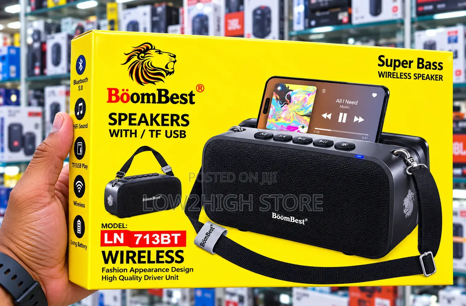 BoomBest LN-713BT 45W Super Bass Wireless Bluetooth Speaker - Low2High