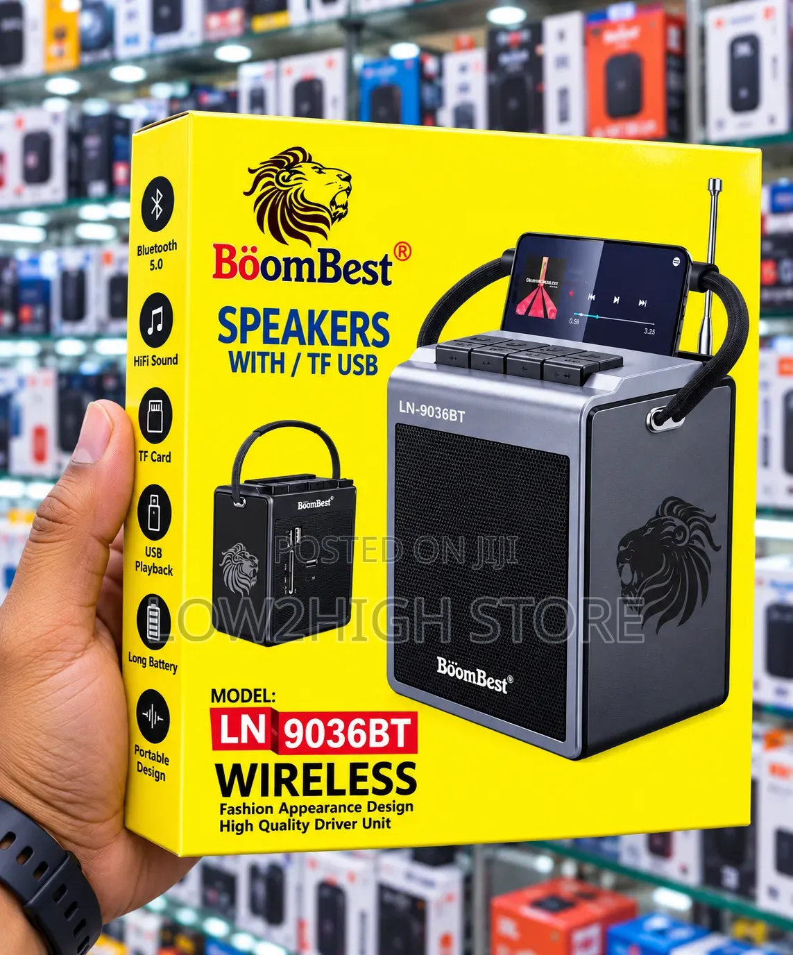 BoomBest LN-9036BT 30W Super Heavy Bass Bluetooth Speaker - Low2High