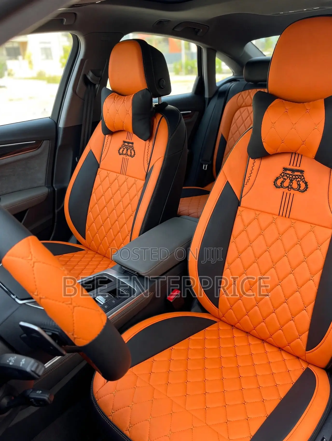 Orange and Black Full Seat Cover