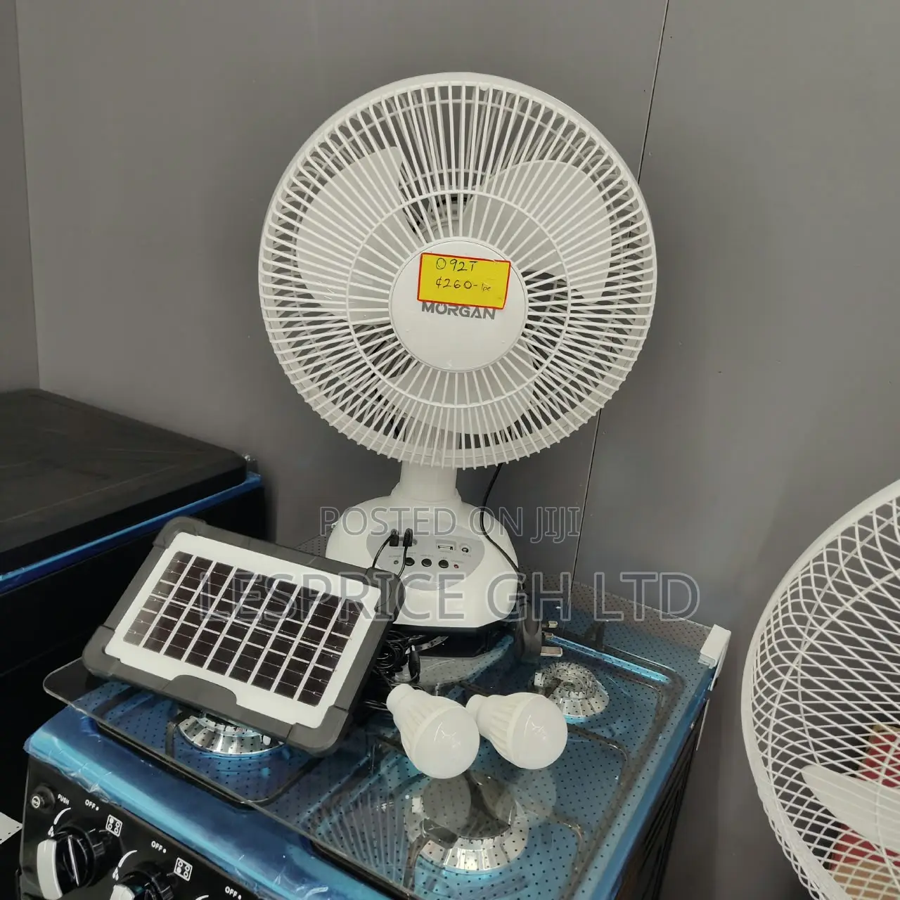 Price Slash on Our Genuine Morgan Rechargeable Fan With Solar Panels