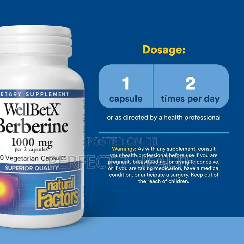 WellBetX Berberine, (500 Mg/Capsule) Blood Sugar Balance, 60 Veg Caps
