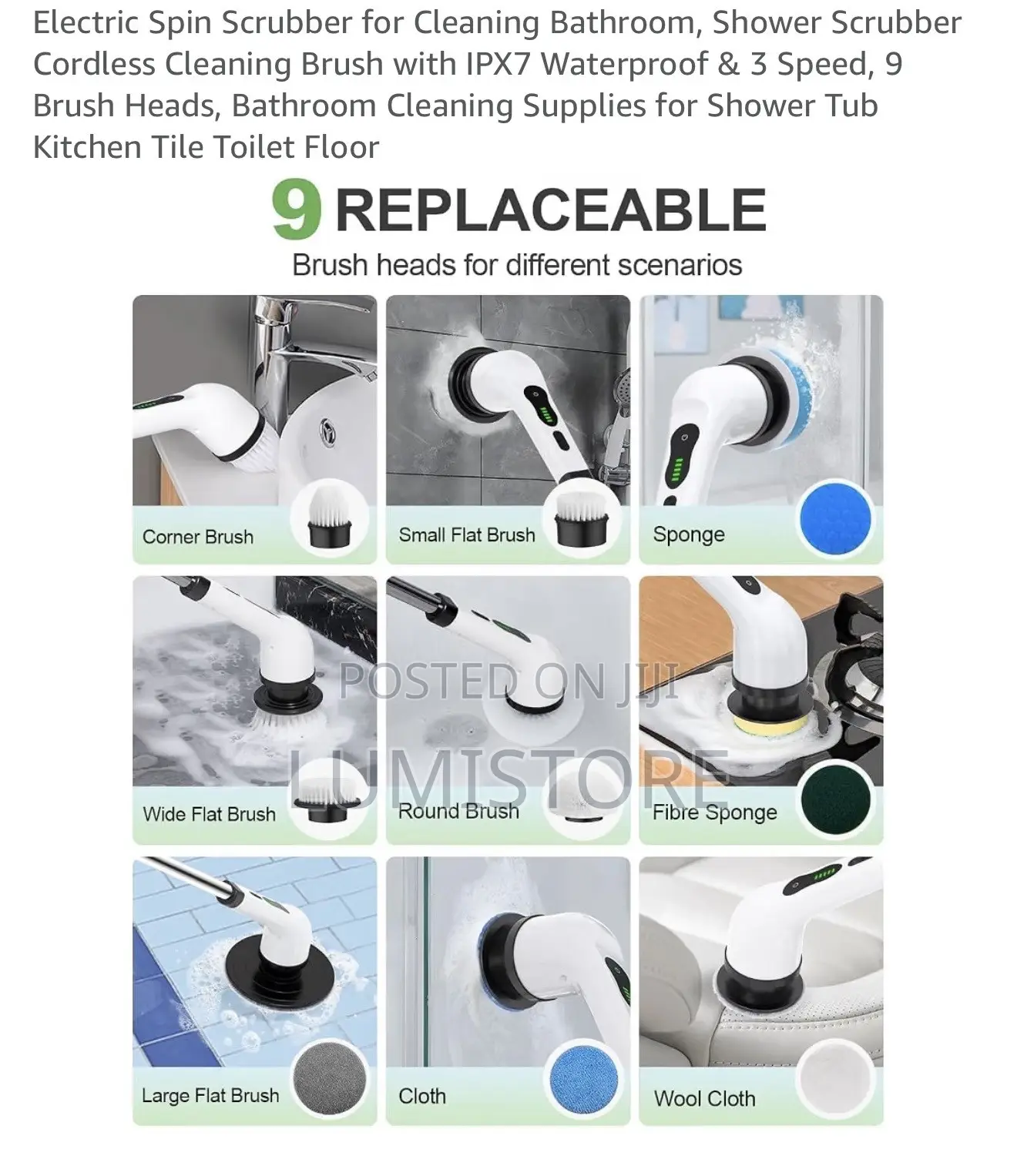 9 in 1 Multifunctional Electric Cleaning Brush