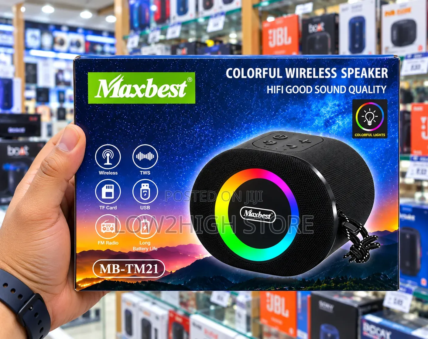 Maxbest MB-TM21 Colorful RGB Bluetooth Speaker - Low2High