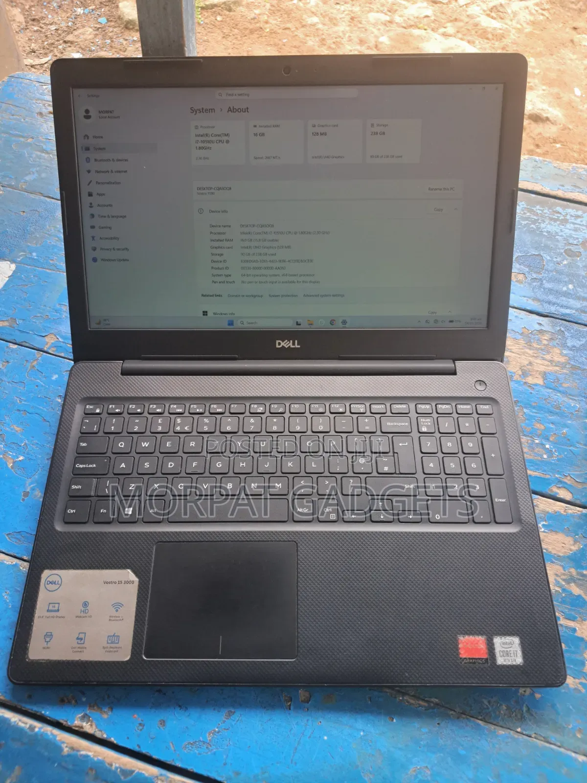 Laptop Dell Vostro 15 3590 16GB Intel Core i7 SSD 256GB