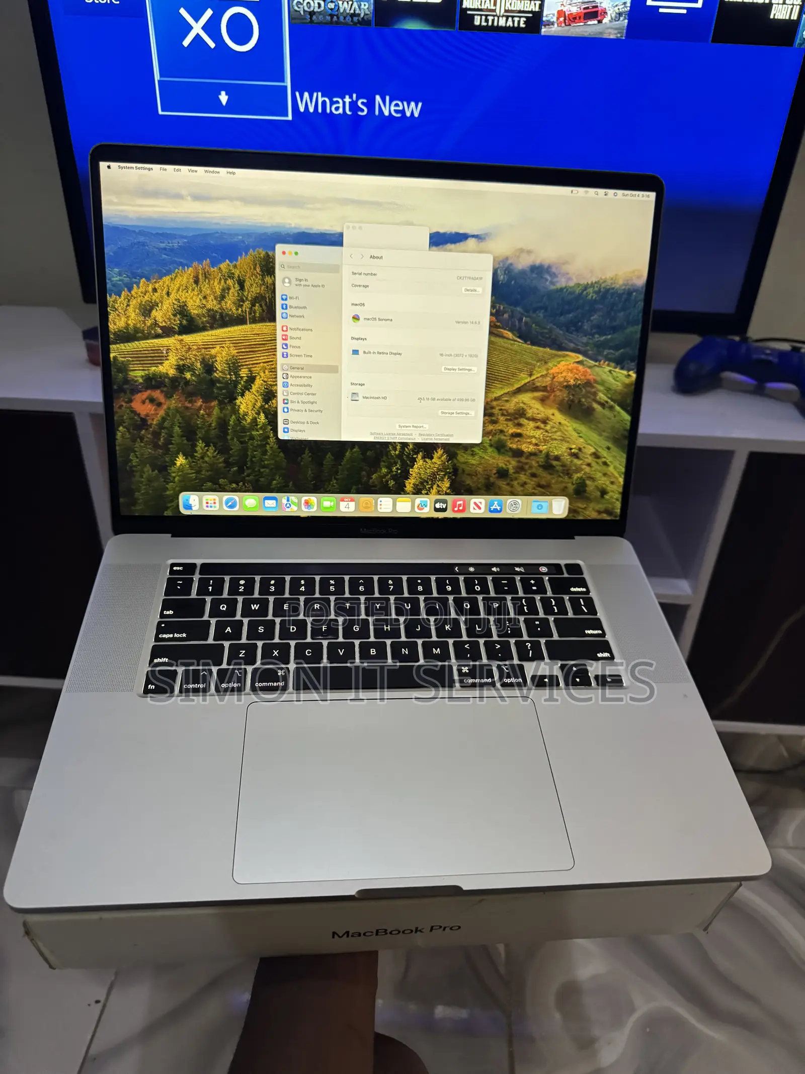 Laptop Apple MacBook Pro 2019 16GB Intel Core i7 SSD 512GB