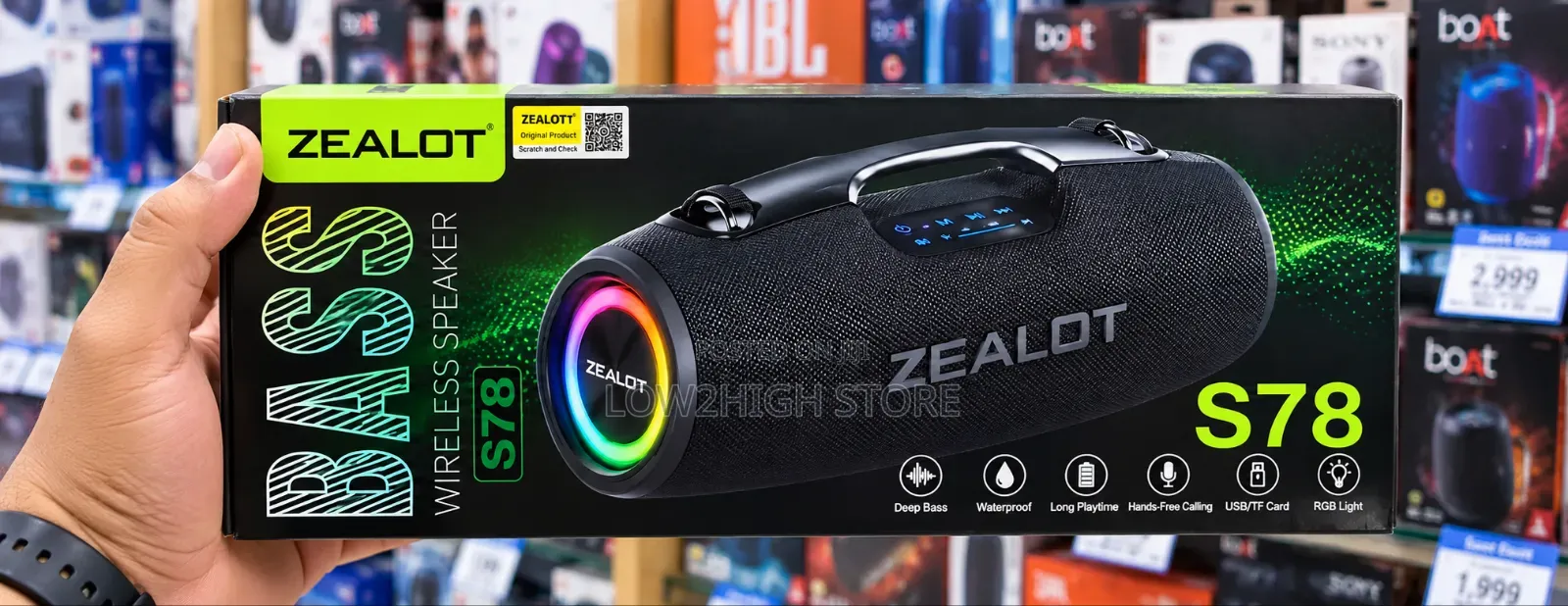 Zealot S78 120W Powerful Bass Bluetooth Speaker - Low2High