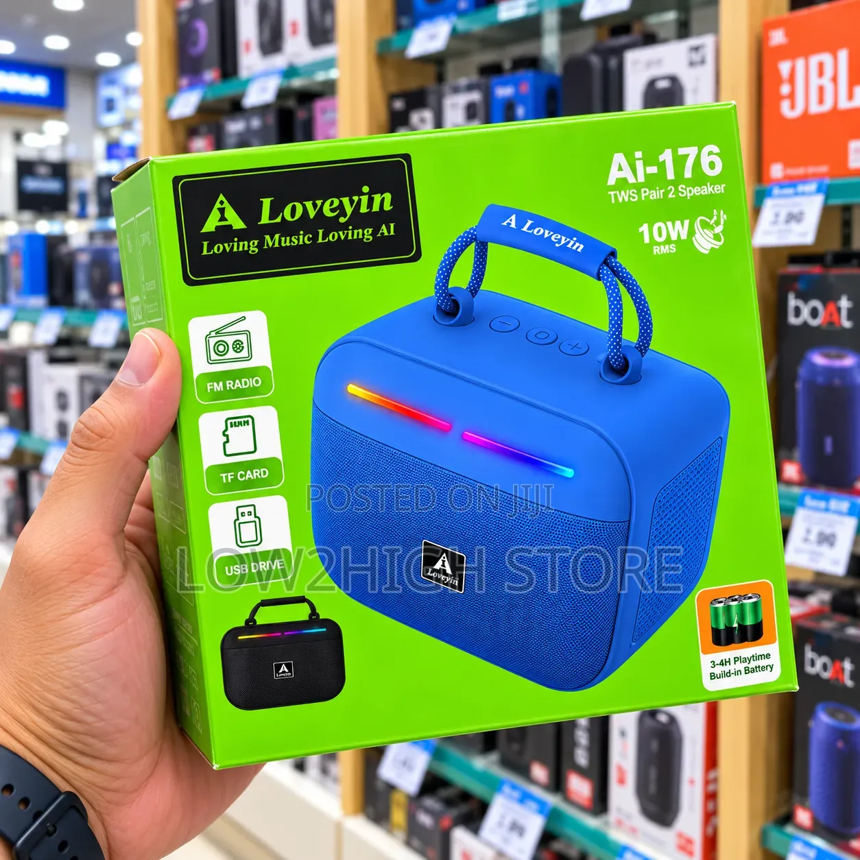 A Loveyin Al-176 10W Deep Bass RGB Bluetooth Speaker - Low2High