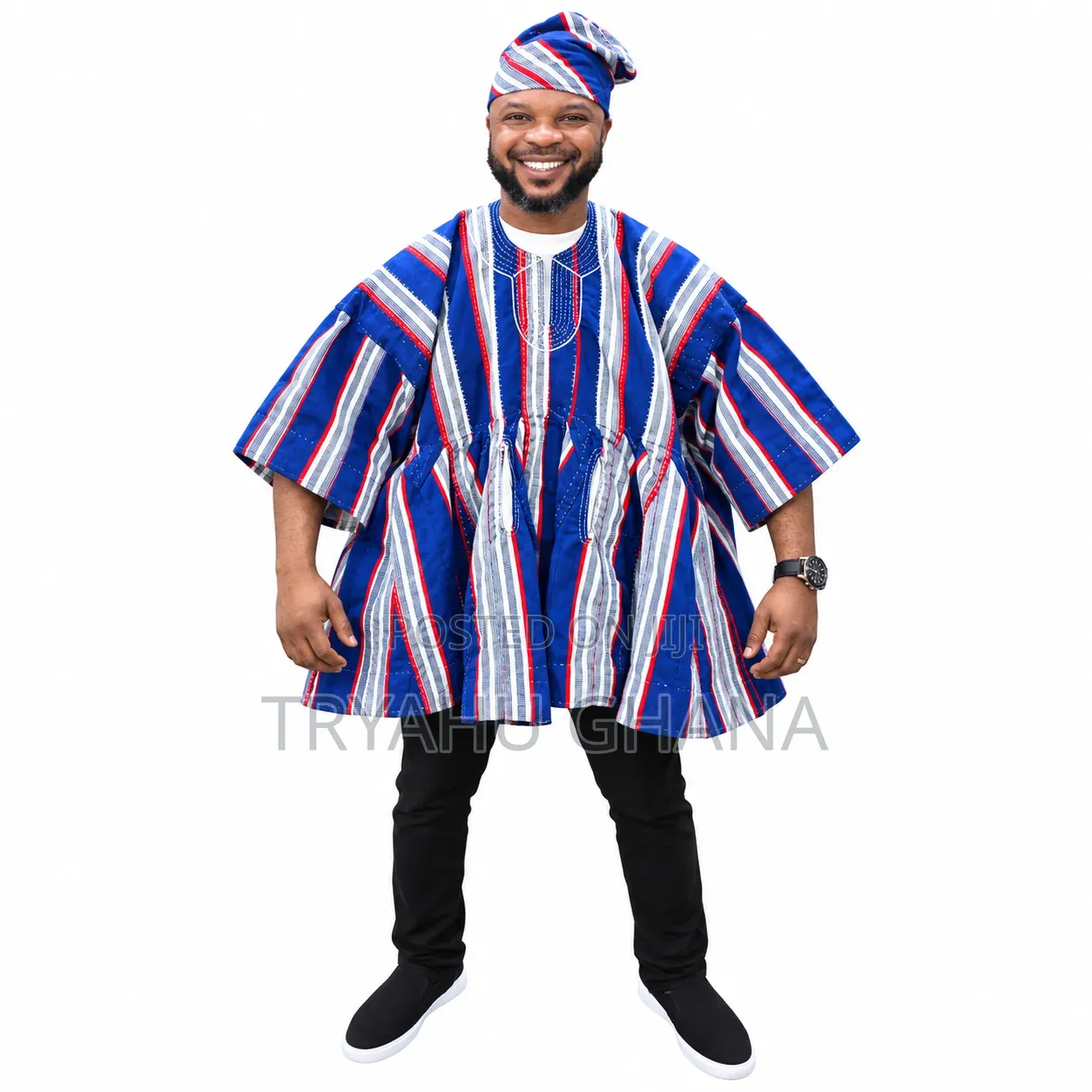 Modern Fit Batakari Smock for Young Men