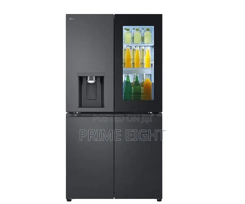 LG 671L Black Glass InstaView Cross Door Refrigerator (GC-X24FFCAB)