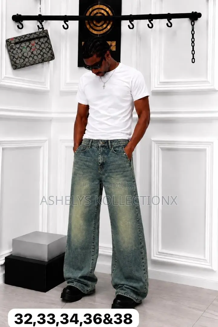Quality Vintage Plain Baggy Jeans