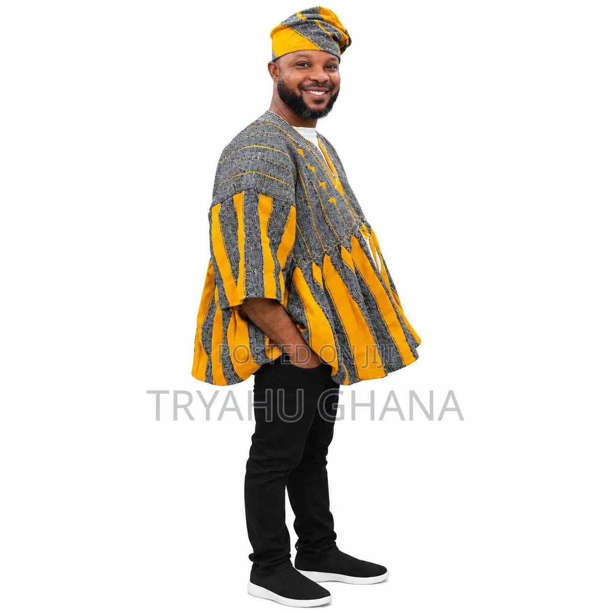 TRYAHU Gold Ash & Yellow Executive Smock Price — Dansoman, Accra
